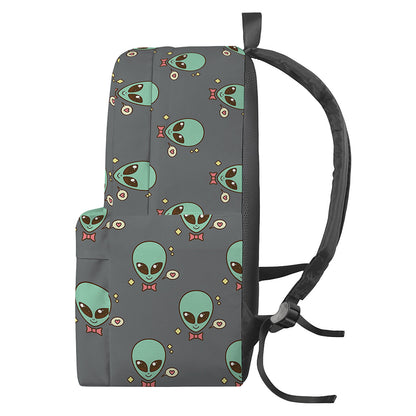Cute Alien With Bow Tie Print Backpack