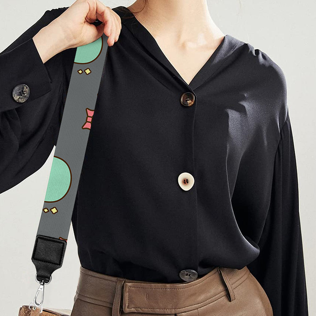 Cute Alien With Bow Tie Print Bag Strap