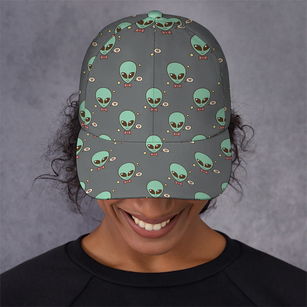 Cute Alien With Bow Tie Print Baseball Cap