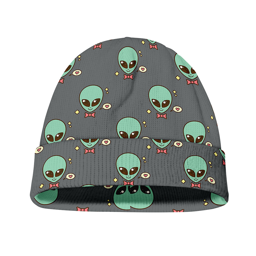 Cute Alien With Bow Tie Print Beanie