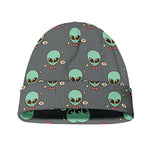 Cute Alien With Bow Tie Print Beanie