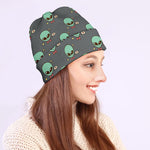 Cute Alien With Bow Tie Print Beanie
