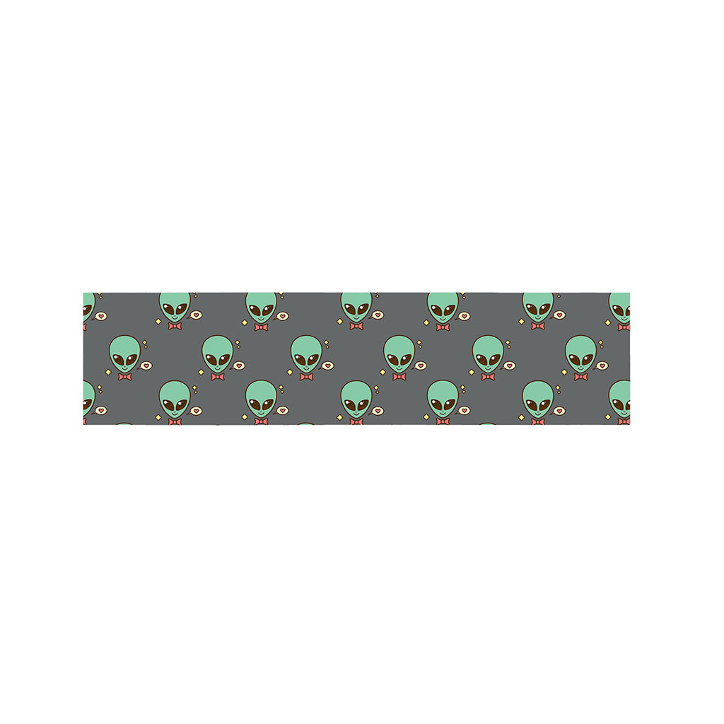 Cute Alien With Bow Tie Print Bed Runner