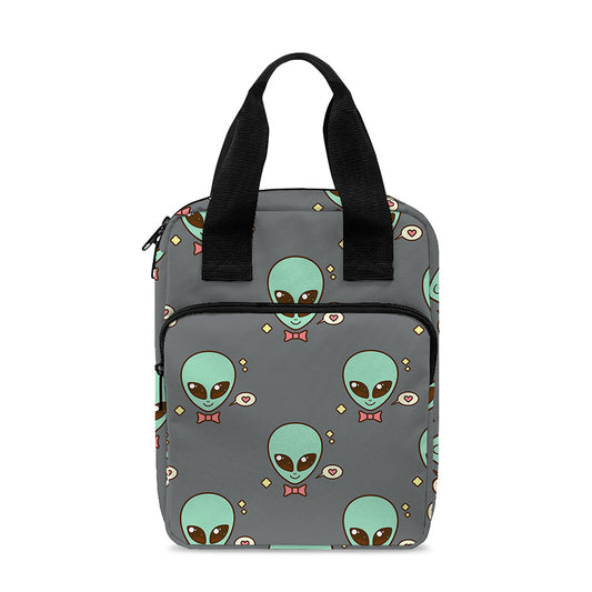 Cute Alien With Bow Tie Print Bible Tote Bag