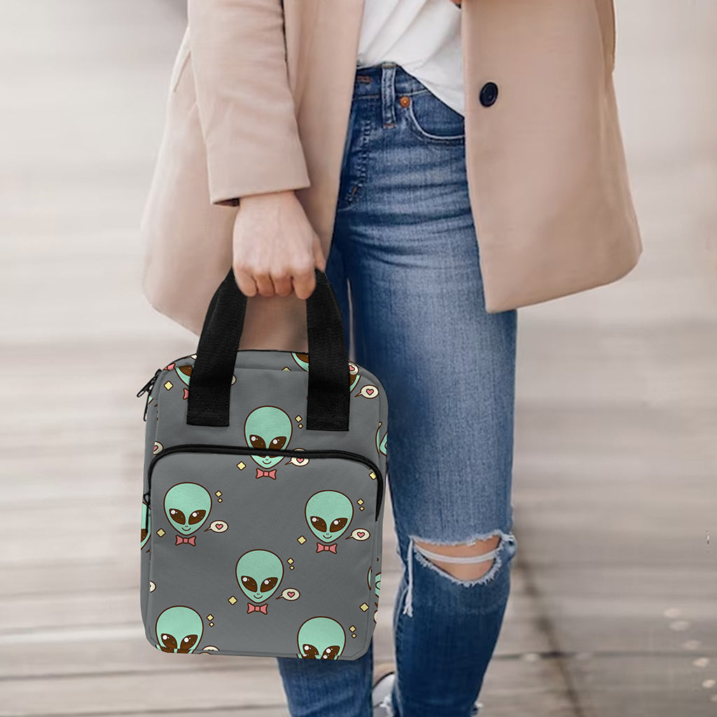 Cute Alien With Bow Tie Print Bible Tote Bag