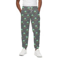 Cute Alien With Bow Tie Print Cotton Sweatpants