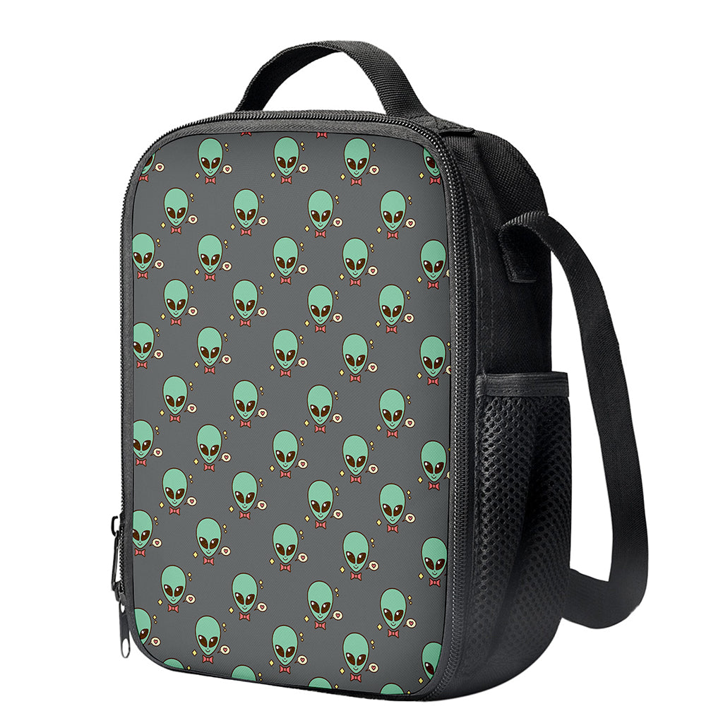 Cute Alien With Bow Tie Print Crossbody Lunch Bag