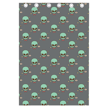 Cute Alien With Bow Tie Print Curtain