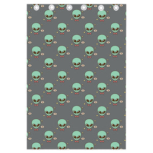 Cute Alien With Bow Tie Print Curtain