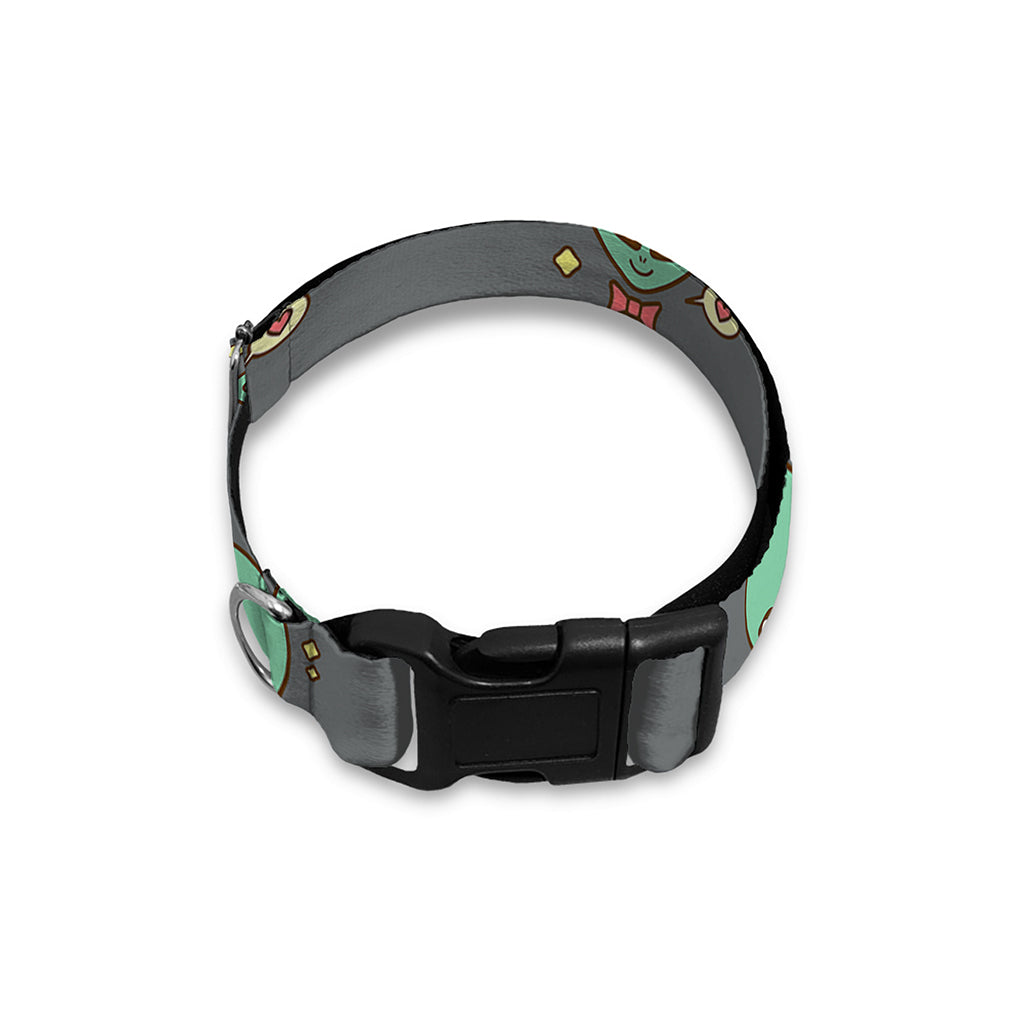 Cute Alien With Bow Tie Print Dog Collar