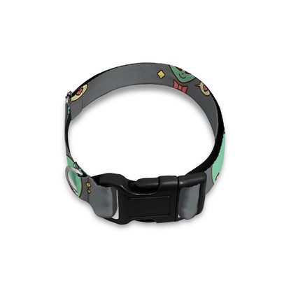 Cute Alien With Bow Tie Print Dog Collar