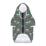Cute Alien With Bow Tie Print Dog Zip Up Hoodie