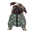 Cute Alien With Bow Tie Print Dog Zip Up Jacket