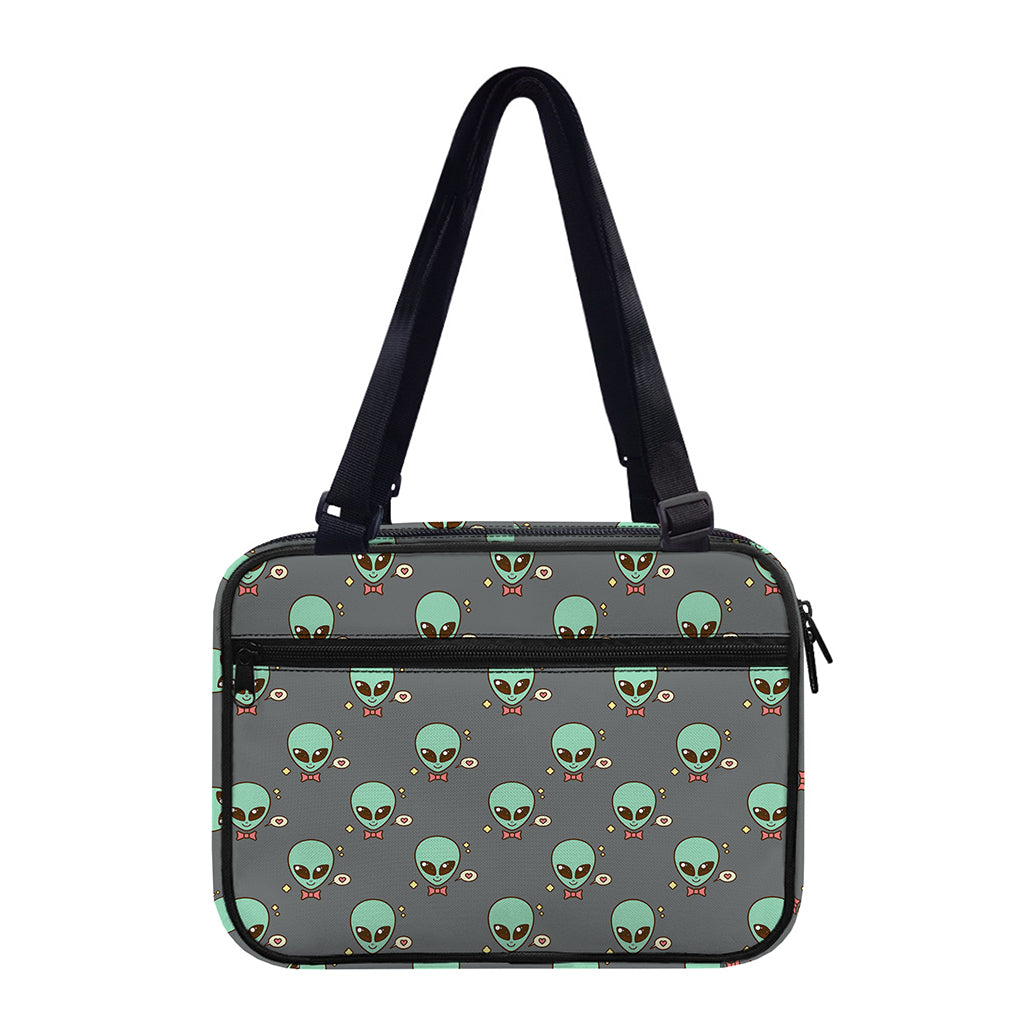 Cute Alien With Bow Tie Print Double Strap Bible Bag