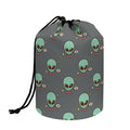 Cute Alien With Bow Tie Print Drawstring Makeup Bag