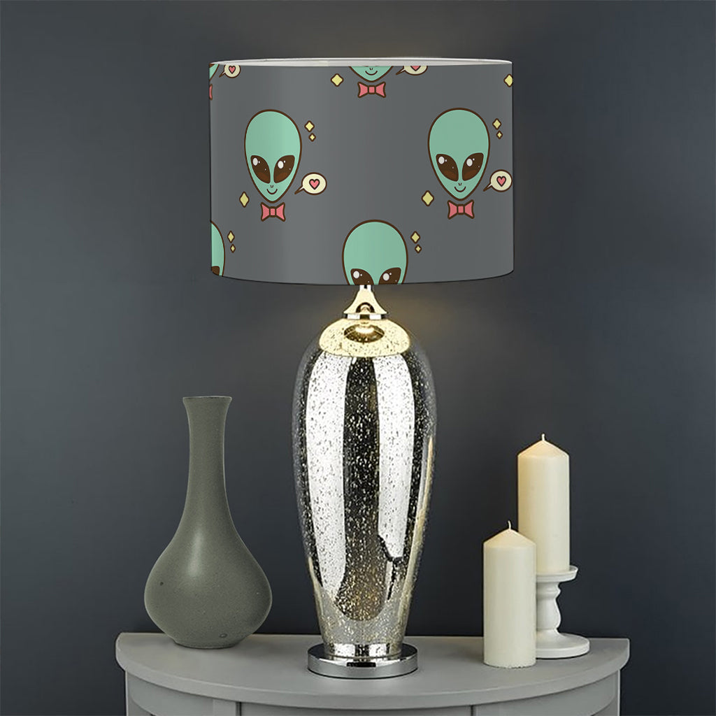 Cute Alien With Bow Tie Print Drum Lamp Shade