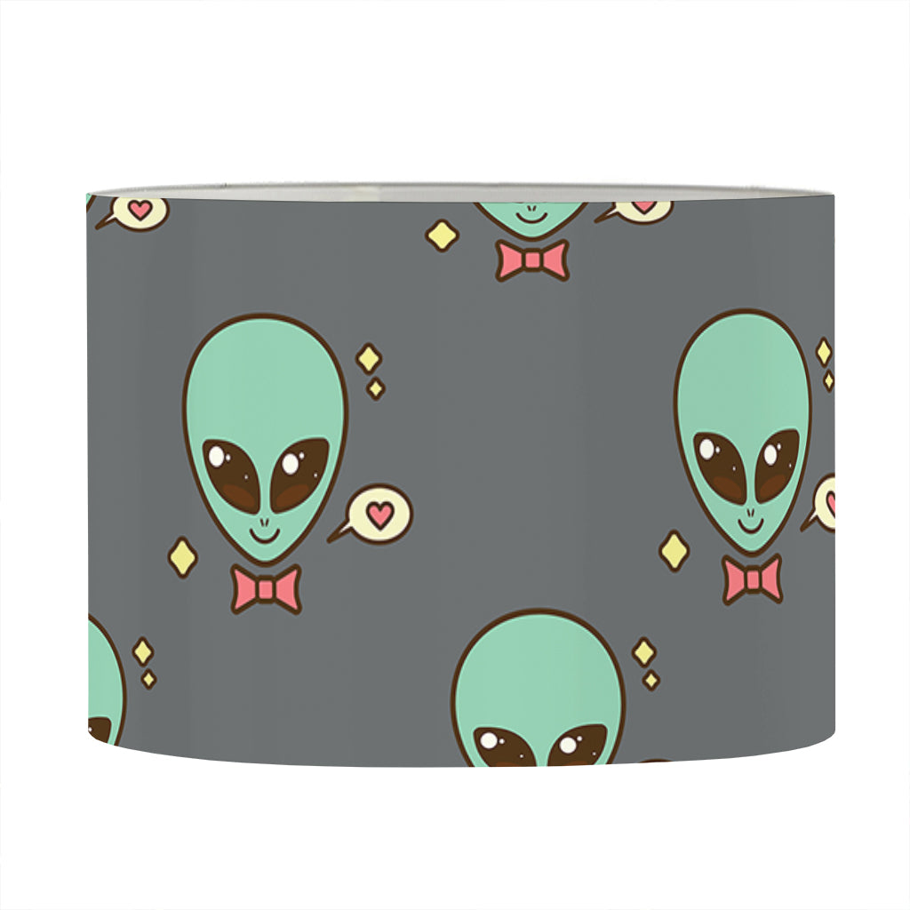 Cute Alien With Bow Tie Print Drum Lamp Shade