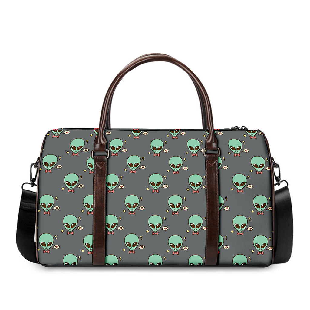 Cute Alien With Bow Tie Print Duffle Bag