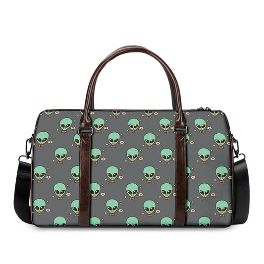 Cute Alien With Bow Tie Print Duffle Bag