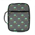 Cute Alien With Bow Tie Print Front Pocket Bible Bag