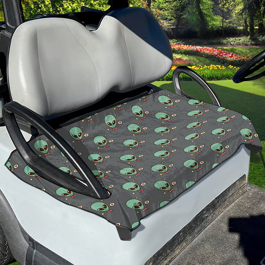 Cute Alien With Bow Tie Print Golf Cart Seat Cover