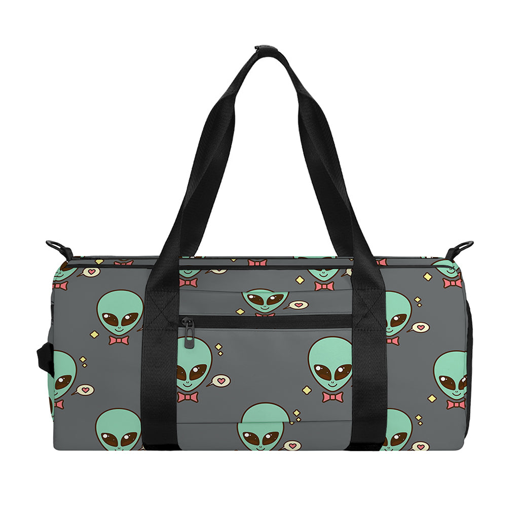 Cute Alien With Bow Tie Print Gym Bag