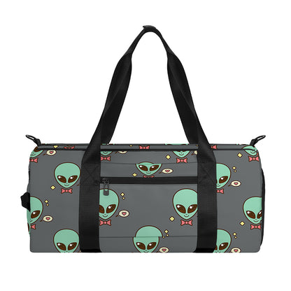 Cute Alien With Bow Tie Print Gym Bag