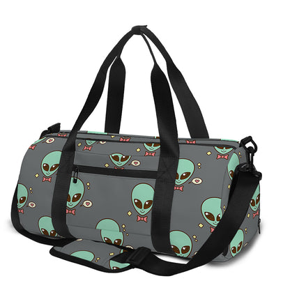 Cute Alien With Bow Tie Print Gym Bag