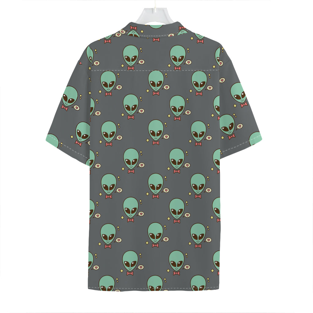 Cute Alien With Bow Tie Print Hawaiian Shirt