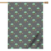 Cute Alien With Bow Tie Print House Flag