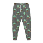 Cute Alien With Bow Tie Print Jogger Pants