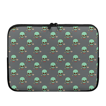 Cute Alien With Bow Tie Print Laptop Sleeve