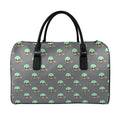 Cute Alien With Bow Tie Print Leather Duffel Bag