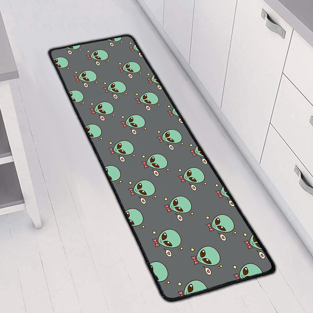 Cute Alien With Bow Tie Print Long Kitchen Mat