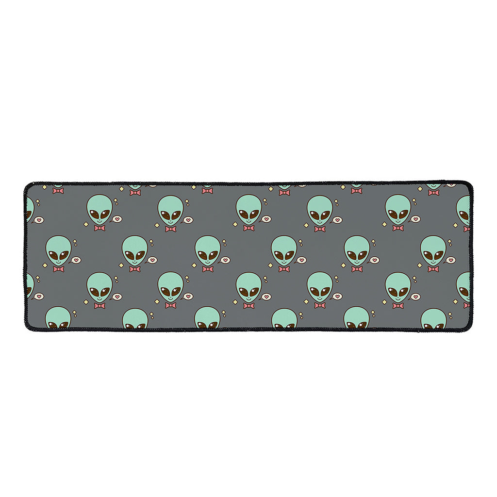 Cute Alien With Bow Tie Print Long Kitchen Mat