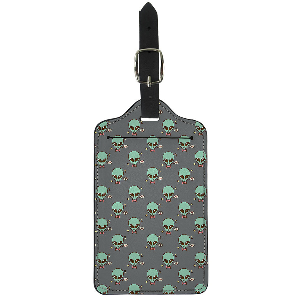 Cute Alien With Bow Tie Print Luggage Tag