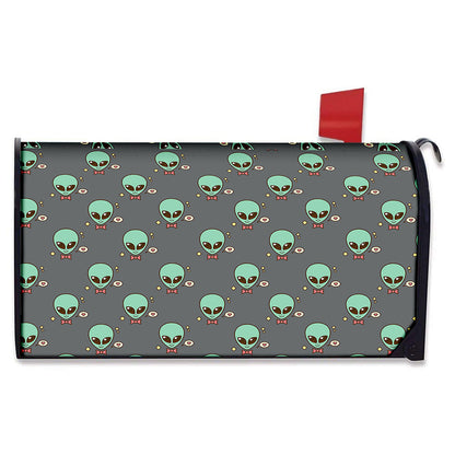Cute Alien With Bow Tie Print Mailbox Cover