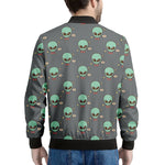 Cute Alien With Bow Tie Print Men's Bomber Jacket