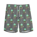 Cute Alien With Bow Tie Print Men's Athletic Shorts