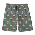Cute Alien With Bow Tie Print Men's Swim Trunks