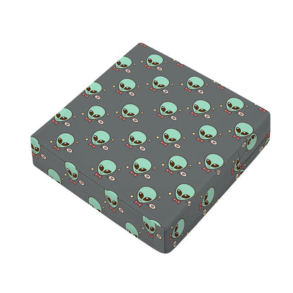 Cute Alien With Bow Tie Print Outdoor Seat Cushion Cover