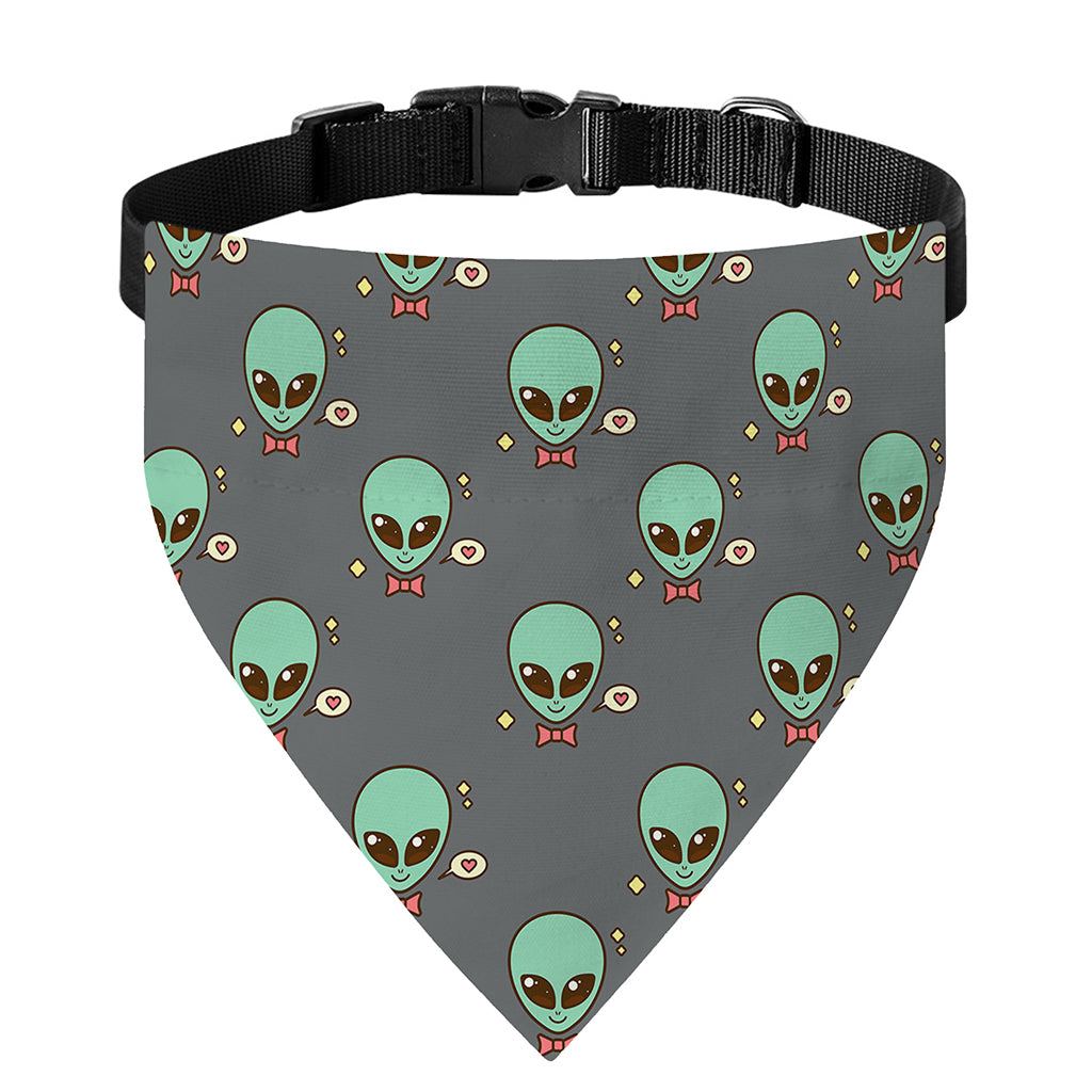 Cute Alien With Bow Tie Print Over The Collar Dog Bandana