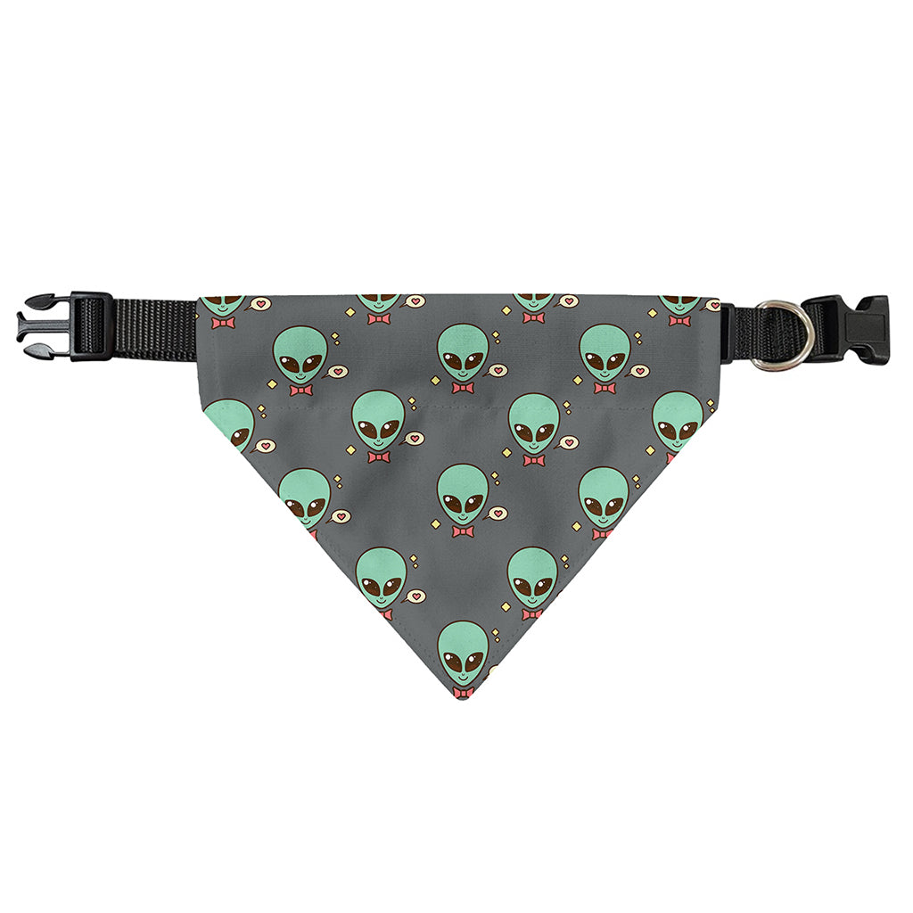 Cute Alien With Bow Tie Print Over The Collar Dog Bandana