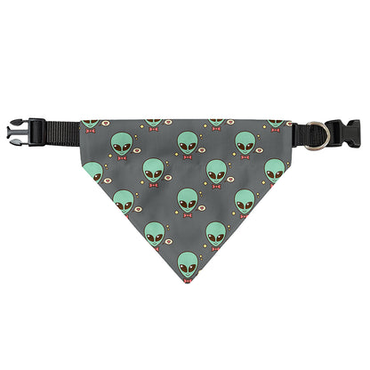 Cute Alien With Bow Tie Print Over The Collar Dog Bandana