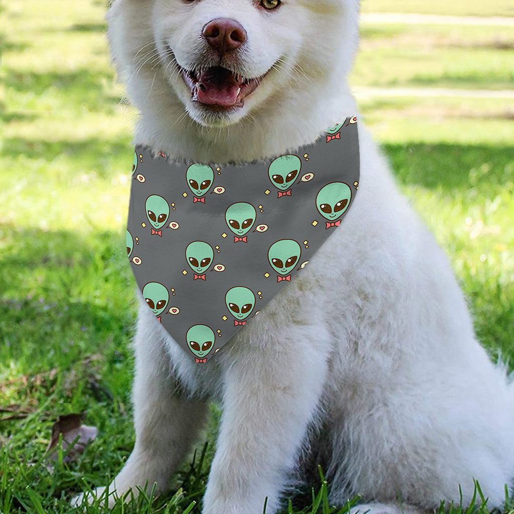 Cute Alien With Bow Tie Print Over The Collar Dog Bandana