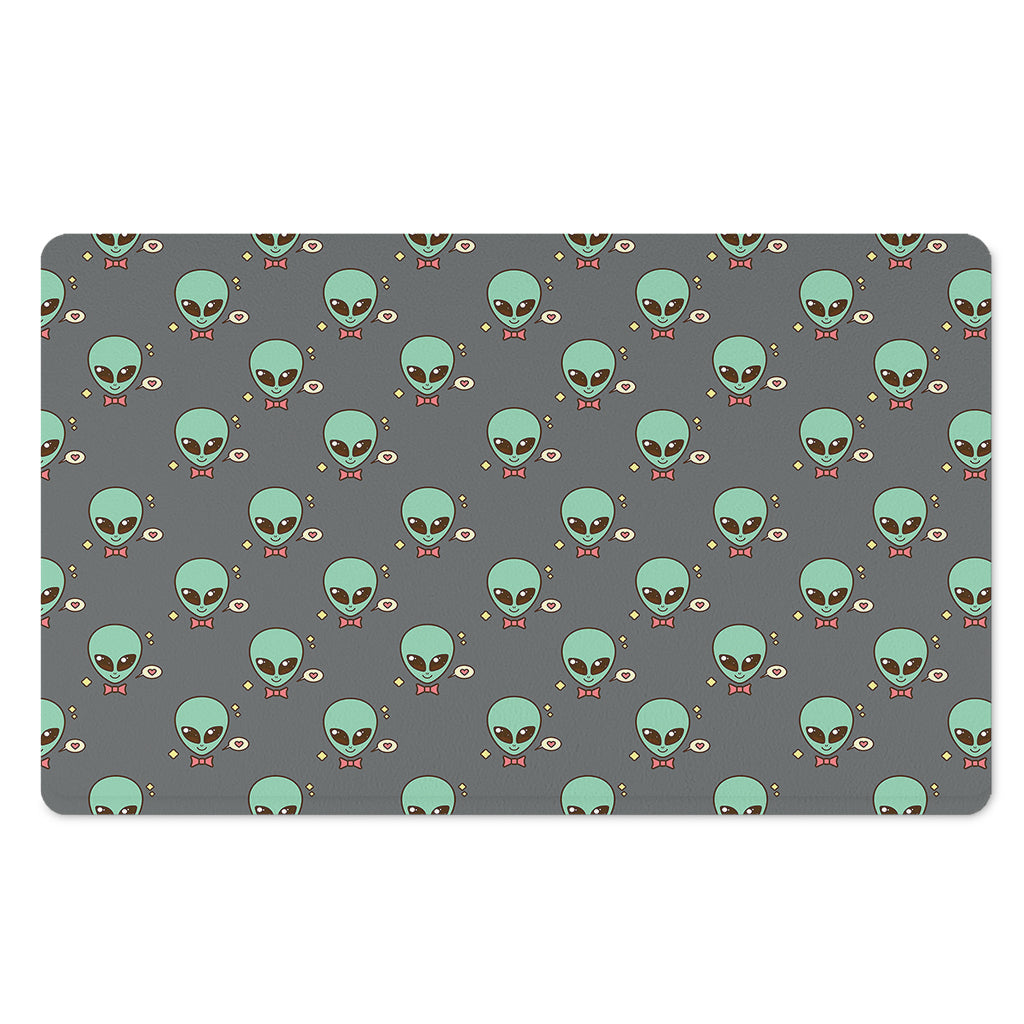 Cute Alien With Bow Tie Print Polyester Doormat