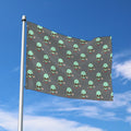 Cute Alien With Bow Tie Print Polyester Flag