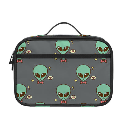 Cute Alien With Bow Tie Print Portable Lunch Bag