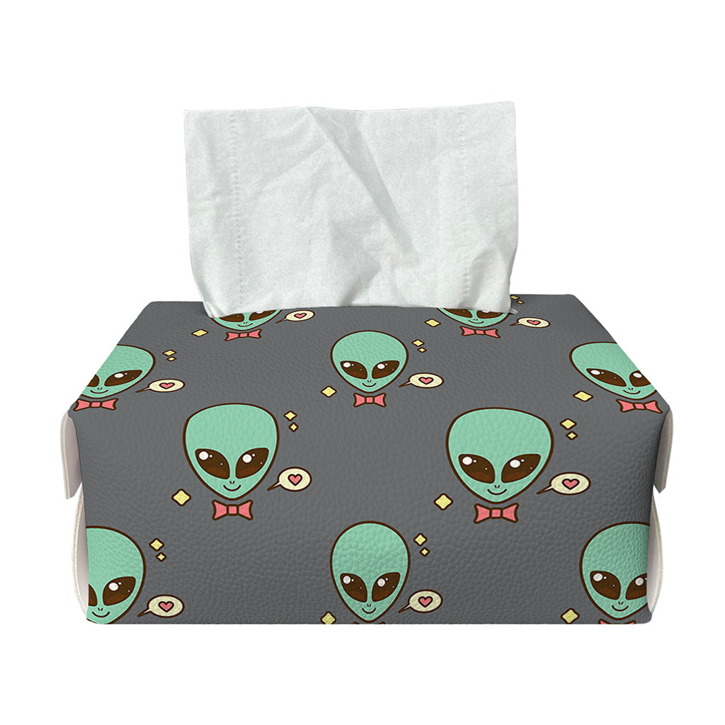 Cute Alien With Bow Tie Print Rectangle Tissue Box Cover