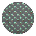 Cute Alien With Bow Tie Print Round Blanket